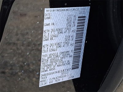 2026 Nissan Frontier SV