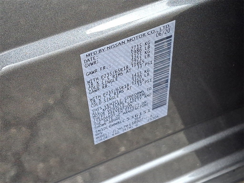 2020 INFINITI QX60 PURE AWD