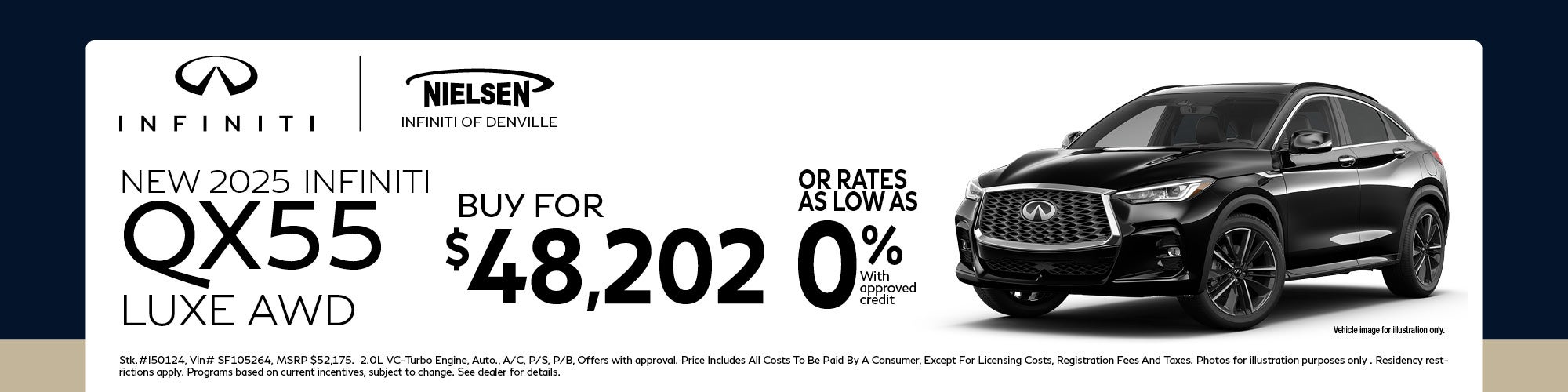 2025 INFINITI QX55 Luxe AWD Retail Offer