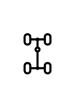 Black vehicle axel icon