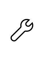 Black vehicle maintenance icon